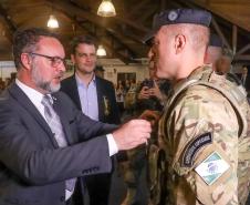 PMPR homenageia militares e autoridades civis no aniversário do BPRv, BPMOA e Bope