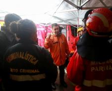Equipes do Estado auxiliam trabalhos de atendimento às vítimas do deslizamento da BR-376 