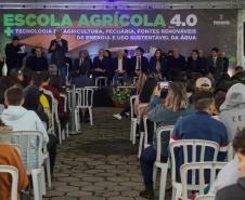 Pinhais, 01 de novembro de 2022 - Evento de entrega de veículos, benfeitorias e formalização de parceria com o governo israelense que aconteceu no Colégio Agricola Nilton Freire Maia.