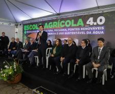 Pinhais, 01 de novembro de 2022 - Evento de entrega de veículos, benfeitorias e formalização de parceria com o governo israelense que aconteceu no Colégio Agricola Nilton Freire Maia.