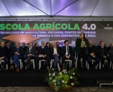 Pinhais, 01 de novembro de 2022 - Evento de entrega de veículos, benfeitorias e formalização de parceria com o governo israelense que aconteceu no Colégio Agricola Nilton Freire Maia.