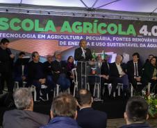 Pinhais, 01 de novembro de 2022 - Evento de entrega de veículos, benfeitorias e formalização de parceria com o governo israelense que aconteceu no Colégio Agricola Nilton Freire Maia.