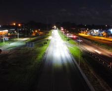 Com 500 metros iluminados, modernização do Contorno Sul de Curitiba já atende usuários