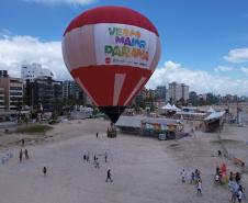 Beleza contemplada do alto: voo de balão estreia no Verão Maior Paraná