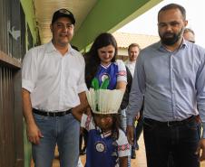 Manoel Ribas, 02 de fevereiro do 2023 - O governador Carlos Massa Ratinho Junior entregou na manhã desta quinta-feira as obras de ampliação no Colégio Estadual Indígena Cacique Gregório Kaekchot, na terra indigina Ivaí.