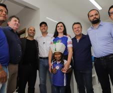 Manoel Ribas, 02 de fevereiro do 2023 - O governador Carlos Massa Ratinho Junior entregou na manhã desta quinta-feira as obras de ampliação no Colégio Estadual Indígena Cacique Gregório Kaekchot, na terra indigina Ivaí.