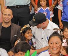 Manoel Ribas, 02 de fevereiro do 2023 - O governador Carlos Massa Ratinho Junior entregou na manhã desta quinta-feira as obras de ampliação no Colégio Estadual Indígena Cacique Gregório Kaekchot, na terra indigina Ivaí.