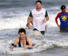 Verão Maior Paraná - Praia Brava de Guaratuba Federação Paranaense de Bodyboarding, do Instituto Guaramar e da prefeitura de Guaratuba, promoveram um evento com PCD - pessoas com deficiência, de pratica do esporte Bodyboarding.