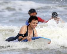Verão Maior Paraná - Praia Brava de Guaratuba Federação Paranaense de Bodyboarding, do Instituto Guaramar e da prefeitura de Guaratuba, promoveram um evento com PCD - pessoas com deficiência, de pratica do esporte Bodyboarding.