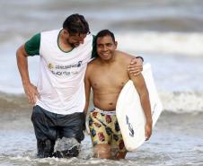 Verão Maior Paraná - Praia Brava de Guaratuba Federação Paranaense de Bodyboarding, do Instituto Guaramar e da prefeitura de Guaratuba, promoveram um evento com PCD - pessoas com deficiência, de pratica do esporte Bodyboarding.