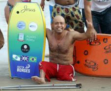 Verão Maior Paraná - Praia Brava de Guaratuba Federação Paranaense de Bodyboarding, do Instituto Guaramar e da prefeitura de Guaratuba, promoveram um evento com PCD - pessoas com deficiência, de pratica do esporte Bodyboarding.