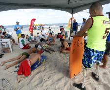Verão Maior Paraná - Praia Brava de Guaratuba Federação Paranaense de Bodyboarding, do Instituto Guaramar e da prefeitura de Guaratuba, promoveram um evento com PCD - pessoas com deficiência, de pratica do esporte Bodyboarding.