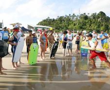 Verão Maior Paraná - Praia Brava de Guaratuba Federação Paranaense de Bodyboarding, do Instituto Guaramar e da prefeitura de Guaratuba, promoveram um evento com PCD - pessoas com deficiência, de pratica do esporte Bodyboarding.
