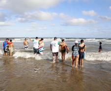 Verão Maior Paraná - Praia Brava de Guaratuba Federação Paranaense de Bodyboarding, do Instituto Guaramar e da prefeitura de Guaratuba, promoveram um evento com PCD - pessoas com deficiência, de pratica do esporte Bodyboarding.