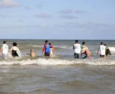 Verão Maior Paraná - Praia Brava de Guaratuba Federação Paranaense de Bodyboarding, do Instituto Guaramar e da prefeitura de Guaratuba, promoveram um evento com PCD - pessoas com deficiência, de pratica do esporte Bodyboarding.