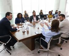 Governador Carlos Massa Ratinhos Junior recebe a Ministra da Cultura Margareth Menezes