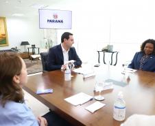 Governador Carlos Massa Ratinhos Junior recebe a Ministra da Cultura Margareth Menezes