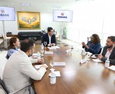 Governador Carlos Massa Ratinhos Junior recebe a Ministra da Cultura Margareth Menezes