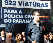 O governador Carlos Massa Ratinho Junior entregou nesta segunda-feira (5) 922 viaturas para todas as unidades da Polícia Civil do Paraná, a maior renovação de frota da história do Estado.