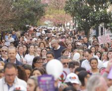 Caminhada reúne milhares de pessoas no Dia Estadual de Combate ao Feminicídio