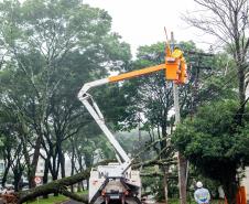 Centenas de profissionais da Copel trabalham para restabelecer energia no Paraná
