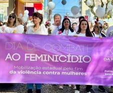 GUARAPUAVA - 22 - 07- 2023 - programação da Campanha Paraná Unido no Combate ao Feminicídio