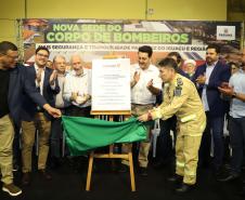 Governador inaugura nova sede do Corpo de Bombeiros de Foz do Iguaçu, a maior do Estado