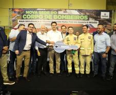 Governador inaugura nova sede do Corpo de Bombeiros de Foz do Iguaçu, a maior do Estado