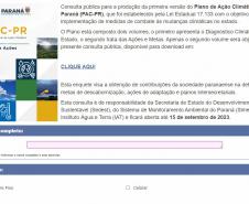 População pode enviar sugestões ao Plano de Ação Climática até 15 de setembro