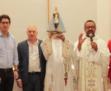 Palácio Iguaçu recebe imagem peregrina de Nossa Senhora do Rocio, Padroeira do Paraná