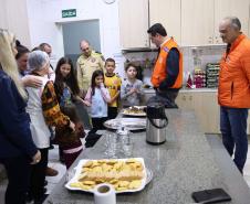 Governador visita São Mateus do Sul, uma das cidades mais afetadas pelas chuvas