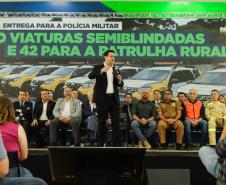 Governador entrega 142 novas viaturas para a Polícia Militar e caminhões para Defesa Civil