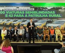 Governador entrega 142 novas viaturas para a Polícia Militar e caminhões para Defesa Civil