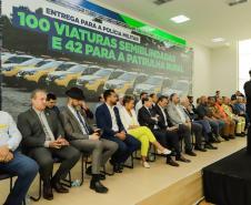 Governador entrega 142 novas viaturas para a Polícia Militar e caminhões para Defesa Civil