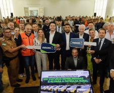 Governador entrega 142 novas viaturas para a Polícia Militar e caminhões para Defesa Civil