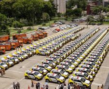 Governador entrega 142 novas viaturas para a Polícia Militar e caminhões para Defesa Civil