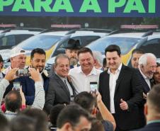 Governador entrega 142 novas viaturas para a Polícia Militar e caminhões para Defesa Civil