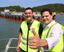 Obra da Ponte de Guaratuba-Matinhos recebe nova balsa de apoio marítimo