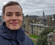 Davi Barbosa Rickli Pereira, 15 anos, estudante da cidade de Reserva que está em intercâmbio pelo programa Ganhando o Mundo da Secretaria de Estado da Educação na Inglaterra.