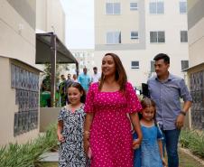 O governador Carlos Massa Ratinho Junior participou nesta quarta-feira (24) da inauguração do Residencial Laguna di Valência em Londrina, no Norte.