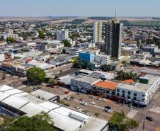 Campo Mourão, 22 de setembro de 2023 - Drone da cidade de Campo Mourão, localizada na região centro-ocidental do Paraná.