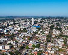 Campo Mourão, 22 de setembro de 2023 - Drone da cidade de Campo Mourão, localizada na região centro-ocidental do Paraná.