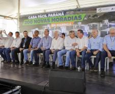 O governador em exercício Darci Piana participou nesta sexta-feira (10) da inauguração do Residencial Maragogi, em Maringá. O empreendimento da P3 Engenharia conta com 200 apartamentos, dos quais 138 contaram com aportes do Governo do Estado para subsídio do valor de entrada às famílias compradoras por meio do programa Casa Fácil Paraná