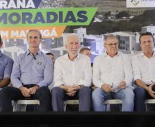O governador em exercício Darci Piana participou nesta sexta-feira (10) da inauguração do Residencial Maragogi, em Maringá. O empreendimento da P3 Engenharia conta com 200 apartamentos, dos quais 138 contaram com aportes do Governo do Estado para subsídio do valor de entrada às famílias compradoras por meio do programa Casa Fácil Paraná