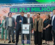 O governador em exercício Darci Piana assina nesta terca-feira (14), repasse de R$ 20.588.583,90 do Fundo Estadual para Infância e Adolescência - FIA/PR para 259 Organizações da Sociedade Civil.