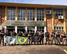 Com 104 agentes e muita tecnologia, forças de segurança do PR seguem apoiando o RS