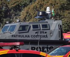 O governador Carlos Massa Ratinho Junior entregou nesta segunda-feira (3) 39 novos veículos para reforçar os trabalhos do Corpo de Bombeiros do Paraná.