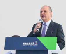 O governador Carlos Massa Ratinho Junior participa nesta quarta-feira (19), do lançamento Programa Rota do Progresso no Palácio Iguaçu.