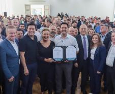 O governador Carlos Massa Ratinho Junior participa nesta quarta-feira (19), do lançamento Programa Rota do Progresso no Palácio Iguaçu.