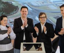 O governador Carlos Massa Ratinho Junior participou da inauguração da Maltaria Campos Gerais, localizada em Ponta Grossa.